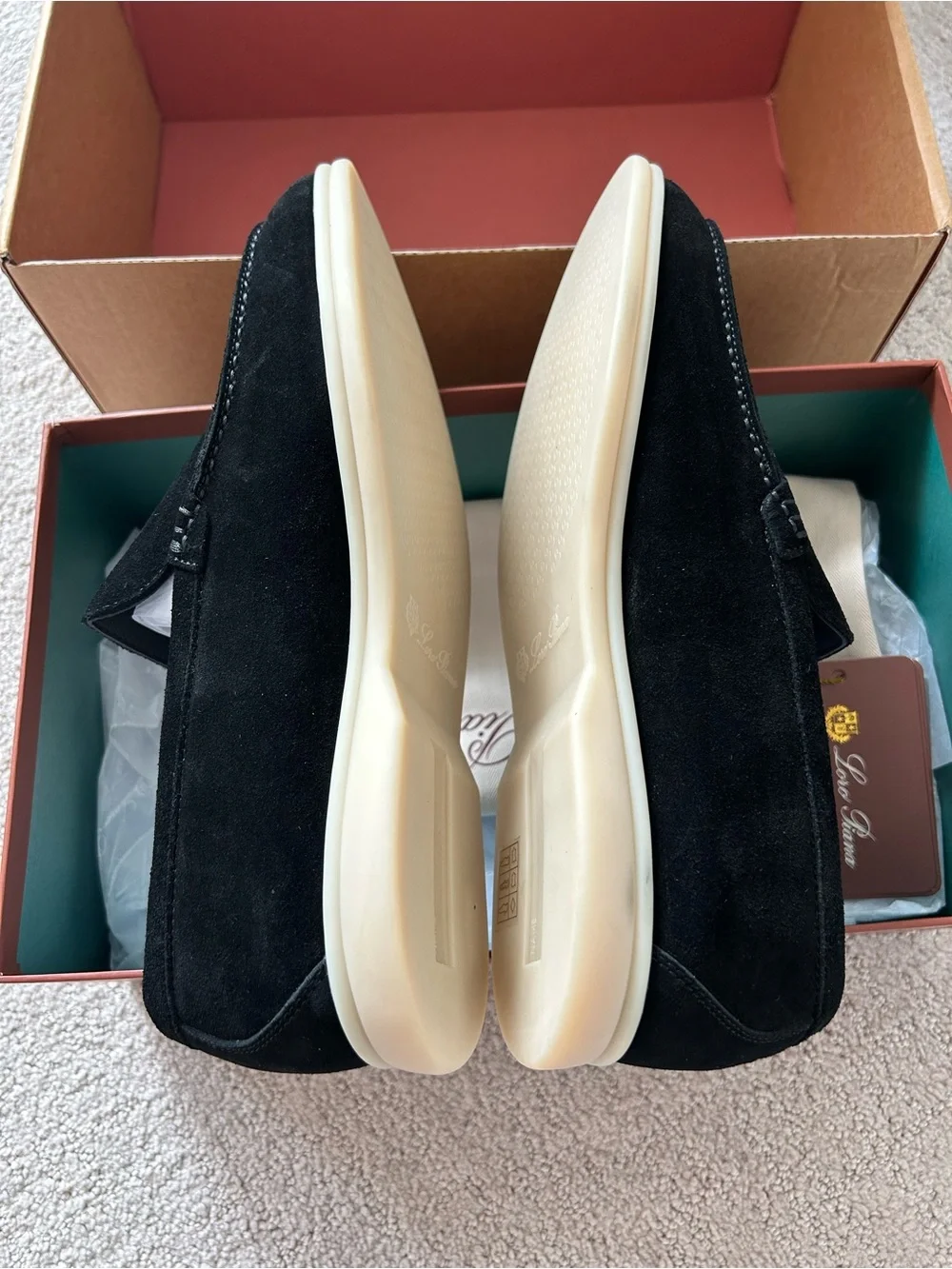 Loro Piana Summer Walk Black Suede